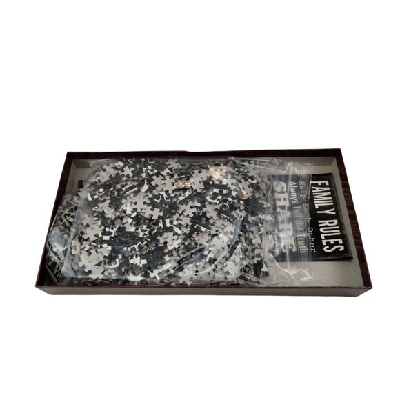 Family Rules by Louise Carey Typography Artwork 1000 Piece Panoramic Puzzle - Picture 12 of 14